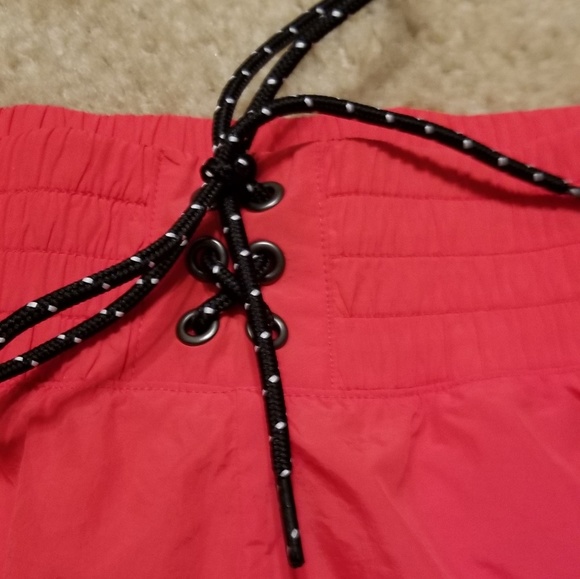 NEW VS Pink High Waist Red Swim Running Shorts - Picture 3 of 8